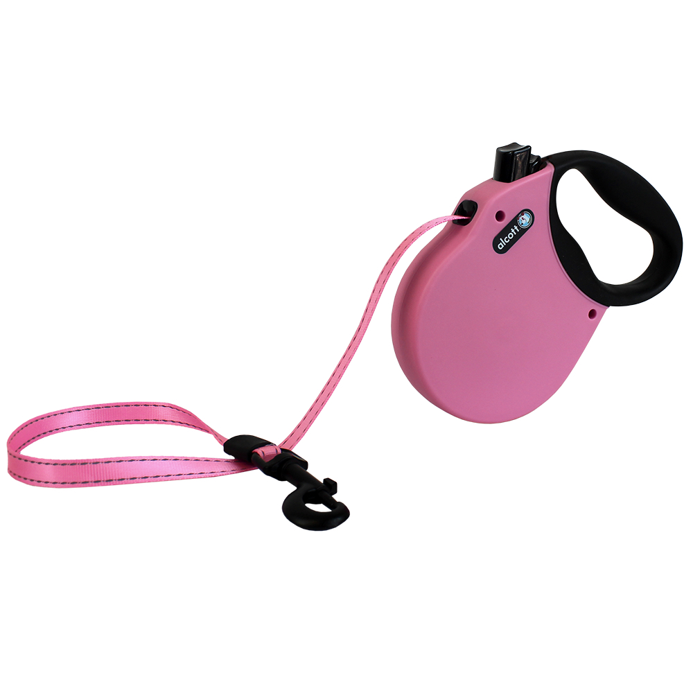 Alcott Adventure Automatik-Rollleine L pink 5m Gurt für Hunde bis 50kg 