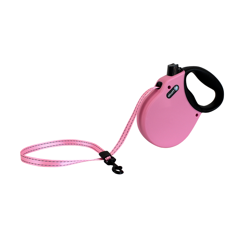 Alcott Adventure Automatik-Rollleine S pink 5m Gurt für Hunde bis 20kg