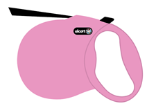 Alcott Wanderer Automatik-Rollleine L pink 5m Gurt für Hunde bis 50kg