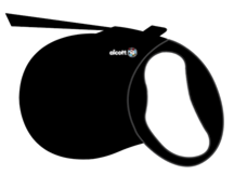 Alcott Wanderer Automatik-Rollleine L schwarz 5m Gurt für Hunde bis 50kg