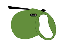 Alcott Wanderer Automatik-Rollleine M grün 5m Gurt für Hunde bis 30kg