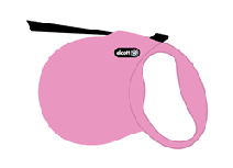 Alcott Wanderer Automatik-Rollleine M pink 5m Gurt für Hunde bis 30kg