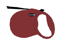 Alcott Wanderer Automatik-Rollleine M rot 5m Gurt für Hunde bis 30kg