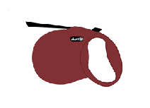 Alcott Wanderer Automatik-Rollleine S rot 5m Gurt für Hunde bis 20kg