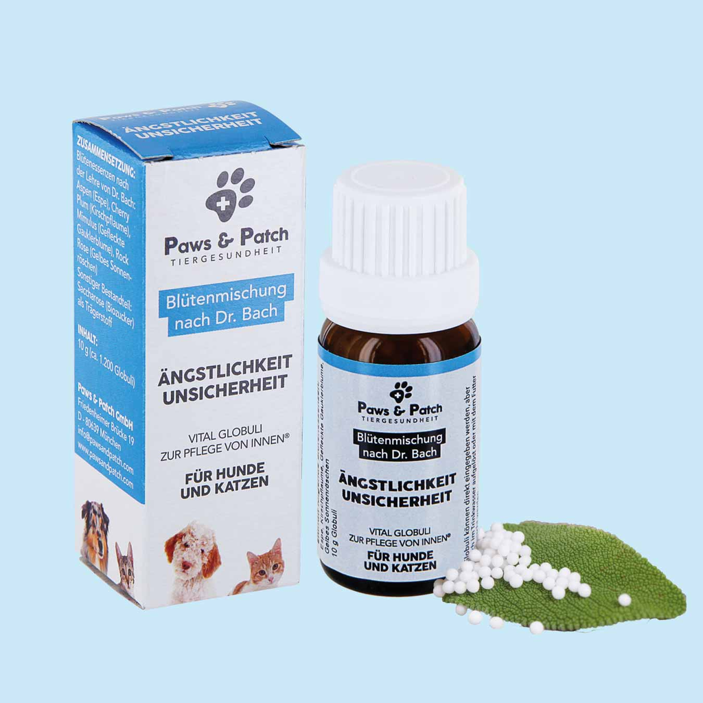Paws & Patch Blütenmischung nach Dr. Bach bei Ängstlichkeit und Unsicherheit 10g