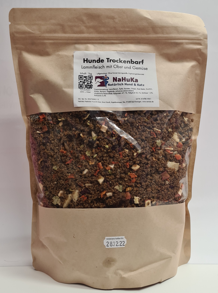 NaHuKa Trockenbarf Lammfleisch mit Obst & Gemüse 1kg
