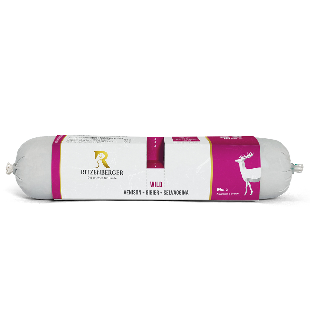 Ritzenberger Hunde Menü Duo-Rolls - Wild mit Amaranth & Beeren 2x400g - Hundefutter