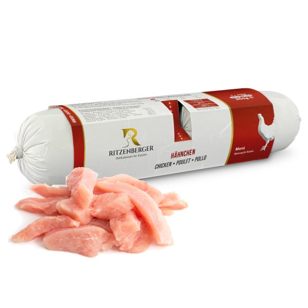 Ritzenberger Katzen Menü Duo Rolls - Hähnchen mit Zucchini & Aprikose  2x175g - Katzenfutter