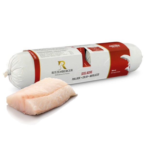 Ritzenberger Katzen Menü Duo Rolls - Seelachs mit Hähnchen & Kürbis 2x175g - Katzenfutter