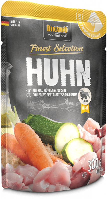 BELCANDO® Finest Selection - Huhn mit Reis, Möhren & Zucchini 300g Frischebeutel