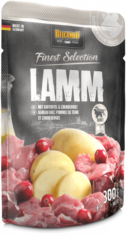 BELCANDO® Finest Selection - Lamm mit Kartoffel & Cranberries 300g Frischebeutel