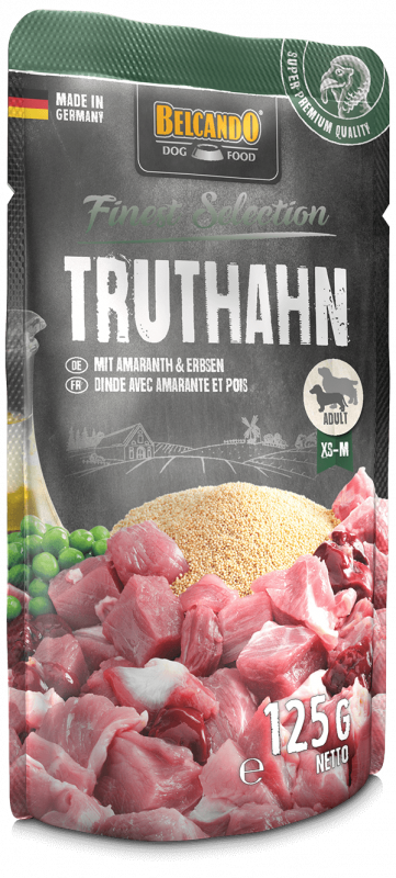 BELCANDO® Finest Selection - Truthahn mit Amaranth & Erbsen 125g Frischebeutel