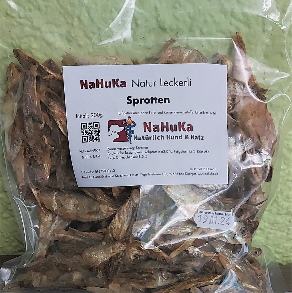 NaHuKa Natur Leckerli - Sprotten 200g getrocknet
