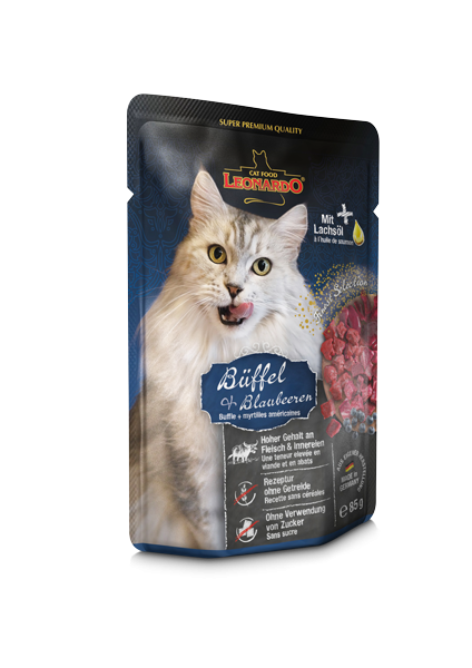 LEONARDO® Pouches 85g Büffel & Blaubeeren - Frischebeutel