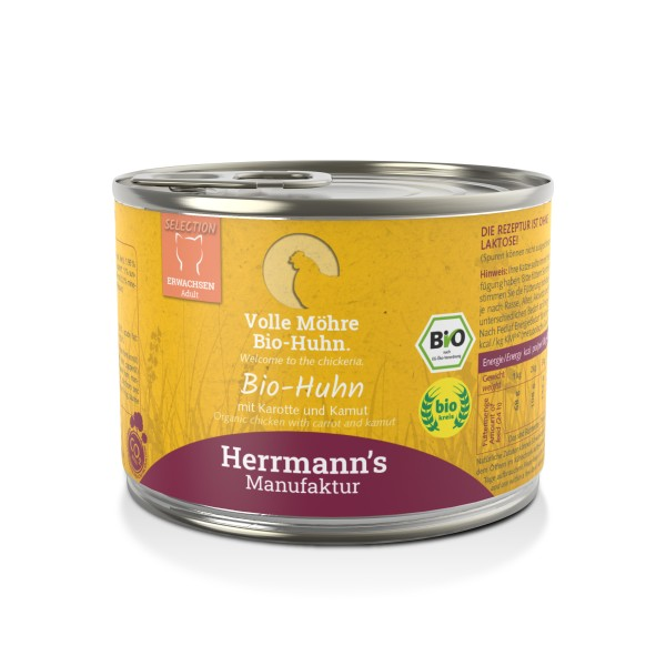 Herrmann's Kitten Dose - Kitten Bio-Huhn mit Karotte 200g