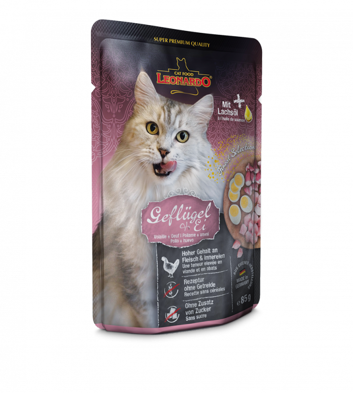 LEONARDO® Pouches 85g Geflügel & Ei - Frischebeutel