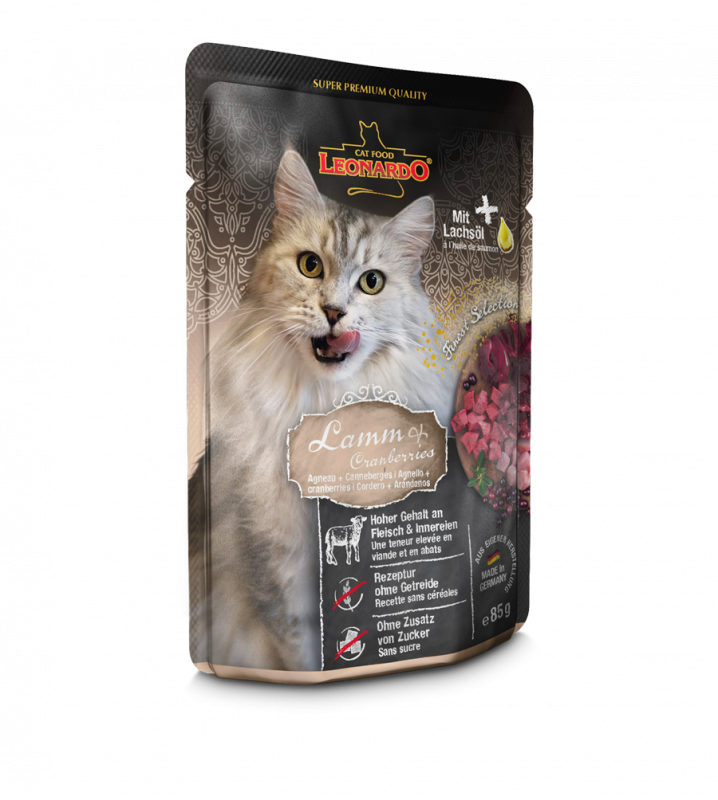 LEONARDO® Pouches 85g Lamm & Cranberries - Frischebeutel