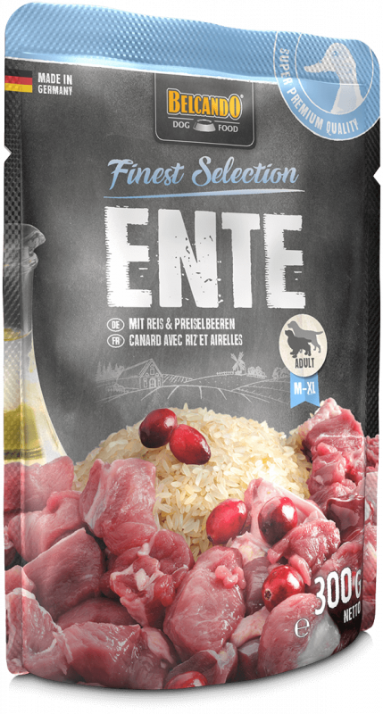 BELCANDO® Finest Selection - Ente mit Reis & Preiselbeeren 300g Frischebeutel