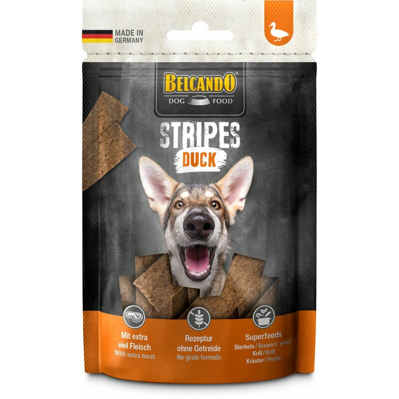 BELCANDO® Stripes Duck 70g - Kaustreifen für Hunde