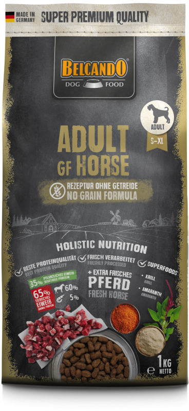 BELCANDO® Trockenfutter Adult GF Horse 1kg für Hunde 
