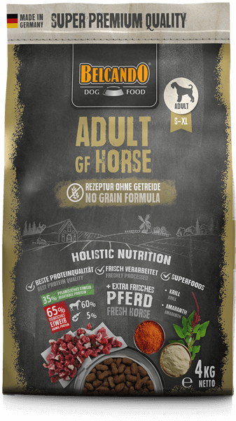 BELCANDO® Trockenfutter Adult GF Horse 4kg für Hunde 