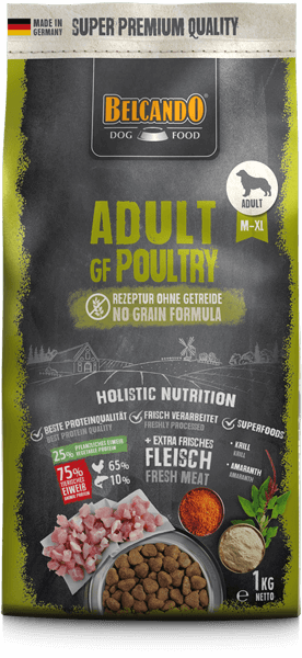 BELCANDO® Trockenfutter Adult GF Poultry 1kg für Hunde