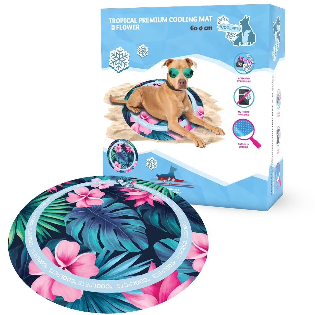 CoolPets Tropical Premium Cooling Mat Flower Kühlmatte