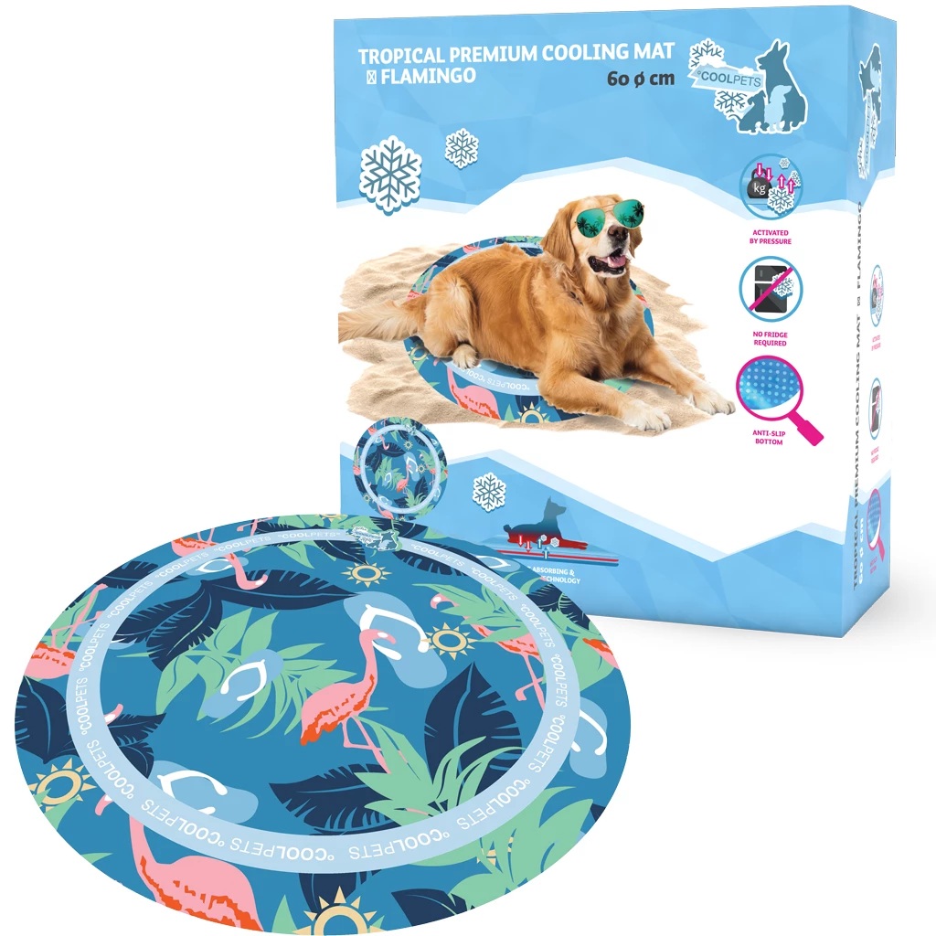 CoolPets Tropical Premium Cooling Mat Flamingo Kühlmatte