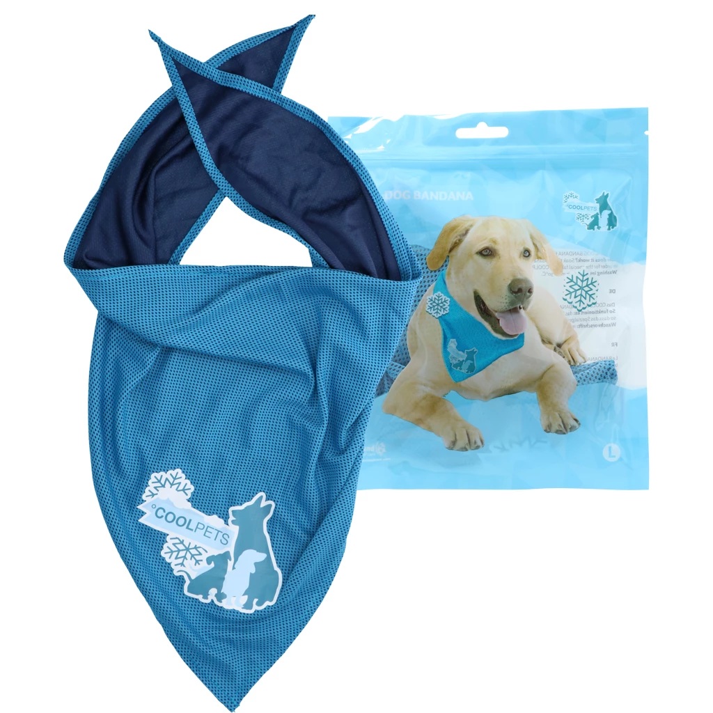 CoolPets Cooling Bandana 60x60cm L Kühlendes Halstuch für Hunde
