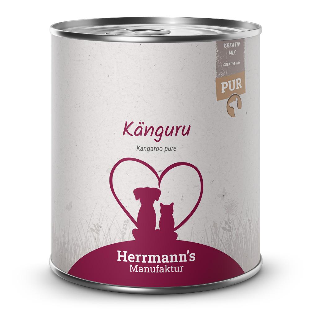 Herrmann's Reinfleisch Dose - Kreativ-Mix Känguru - 800g Single Protein Nassfutter