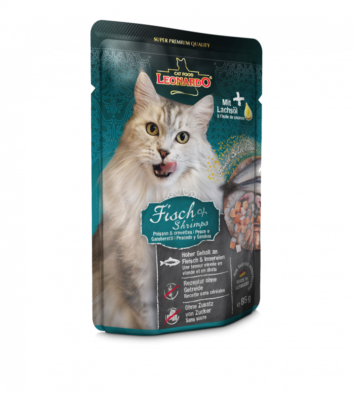 LEONARDO® Pouches 85g Fisch & Shrimps - Frischebeutel