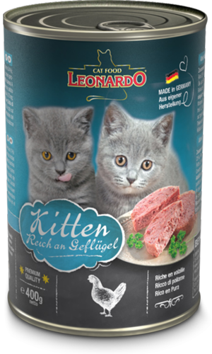 [P0001675] LEONARDO® Premium-Dose: Kitten - Reich an Geflügel 400g