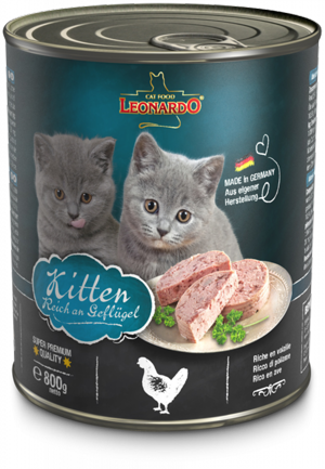 [P0001676] LEONARDO® Premium-Dose: Kitten - Reich an Geflügel 800 g