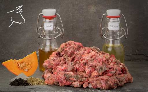 [Bel3022] BARF Herbstzauber Rind mit Hokkaidokürbis 500g - Komplettmenü für Hunde