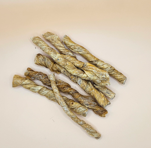 [NaHuKaSNR025] NaHuKa Natur Leckerli - Kälberblasen 100g - gedreht getrocknet