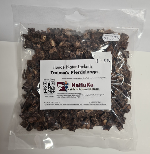 [NaHuKaSNP006] NaHuKa Natur Leckerli - Trainee's Pferdelunge 200g