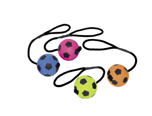 [No67230] Nobby - Moosgummi Fußball mit Seil 9 cm