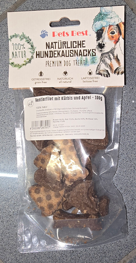 [P0006333] Pets Best - Rentierfilet mit Kürbis und Apfel 100 g