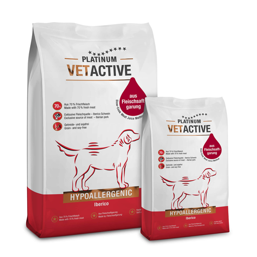 [PVTH15] Platinum VetActive Trockennahrung Hypoallergenic Iberico 1,5kg für Hunde