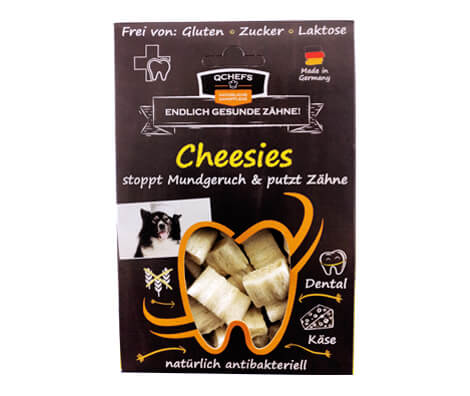 [QCC300] QCHEFS Cheesies für Hunde 65g - Zahnpflege