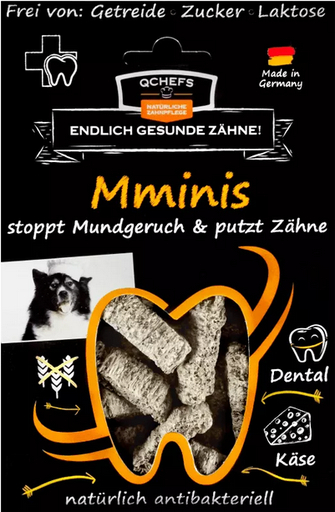 [QCM100] QCHEFS Mminis für Hunde 65g - Zahnpflege