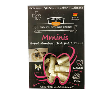 [QCM200] QCHEFS Mminis für Katzen 60g - Zahnpflege