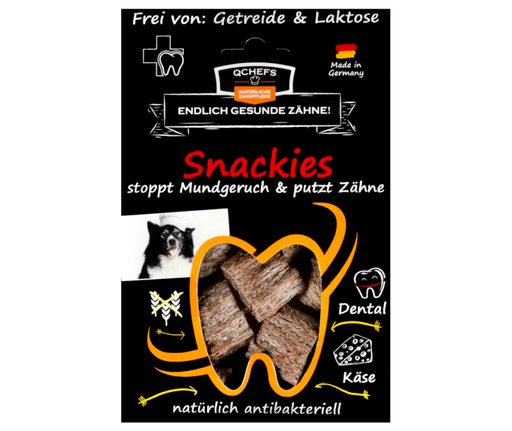 [QCS300] QCHEFS Snackies für Hunde 65g - Zahnpflege