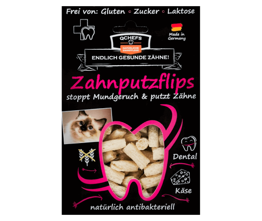 [QCF210] QCHEFS Zahnputzflips für Katzen 40g – Zahnpflege