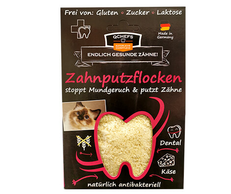 [QCZ200] QCHEFS Zahnputzflocken für Katzen 80g – Zahnpflege