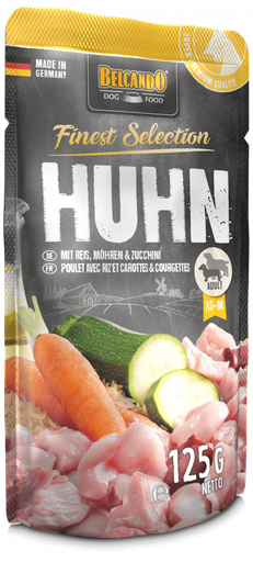 [P0000866] BELCANDO® Finest Selection - Huhn mit Reis, Möhren & Zucchini 125g Frischebeutel 
