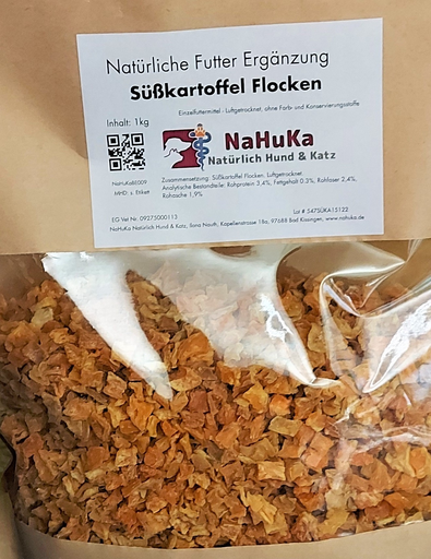 [NaHuKaBE009] NaHuKa Beiflocken - Süßkartoffel Flocken 1kg