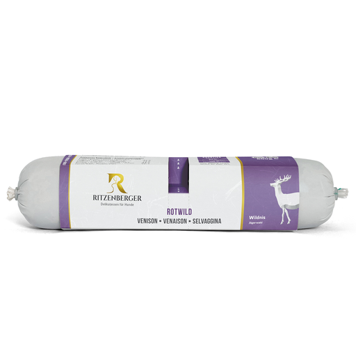 [P0008214] Ritzenberger Wildnis Menü Duo-Rolls - Rotwild Jägerwald 2x400g - Hunde und Katzenfutter