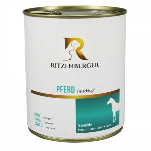 [Ri2871] Ritzenberger Pure Fleisch  Dose – Sensitiv Pferd Fleischtopf 800g - Pur Monoprotein