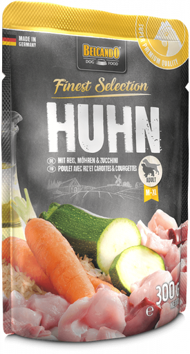 [P0008253] BELCANDO® Finest Selection - Huhn mit Reis, Möhren & Zucchini 300g Frischebeutel